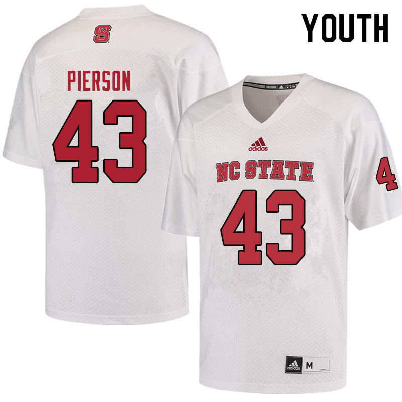 Youth #43 David Pierson NC State Wolfpack College Football Jerseys Sale-Red - Click Image to Close